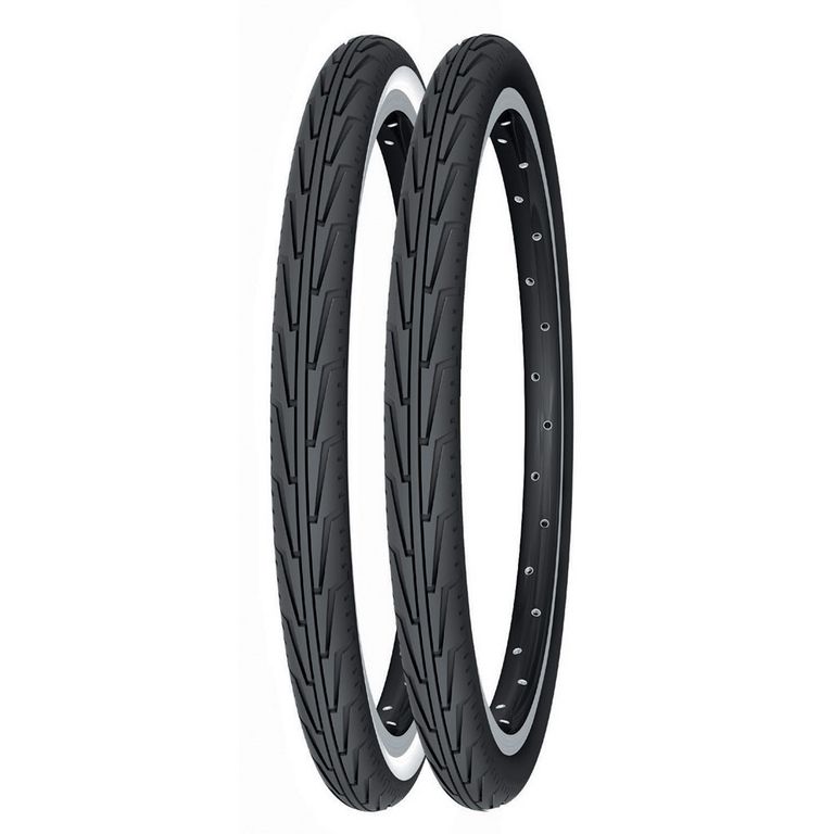 Cubierta Michelin Diabolo City 400A Acces Line Rigida Blanco/Negro