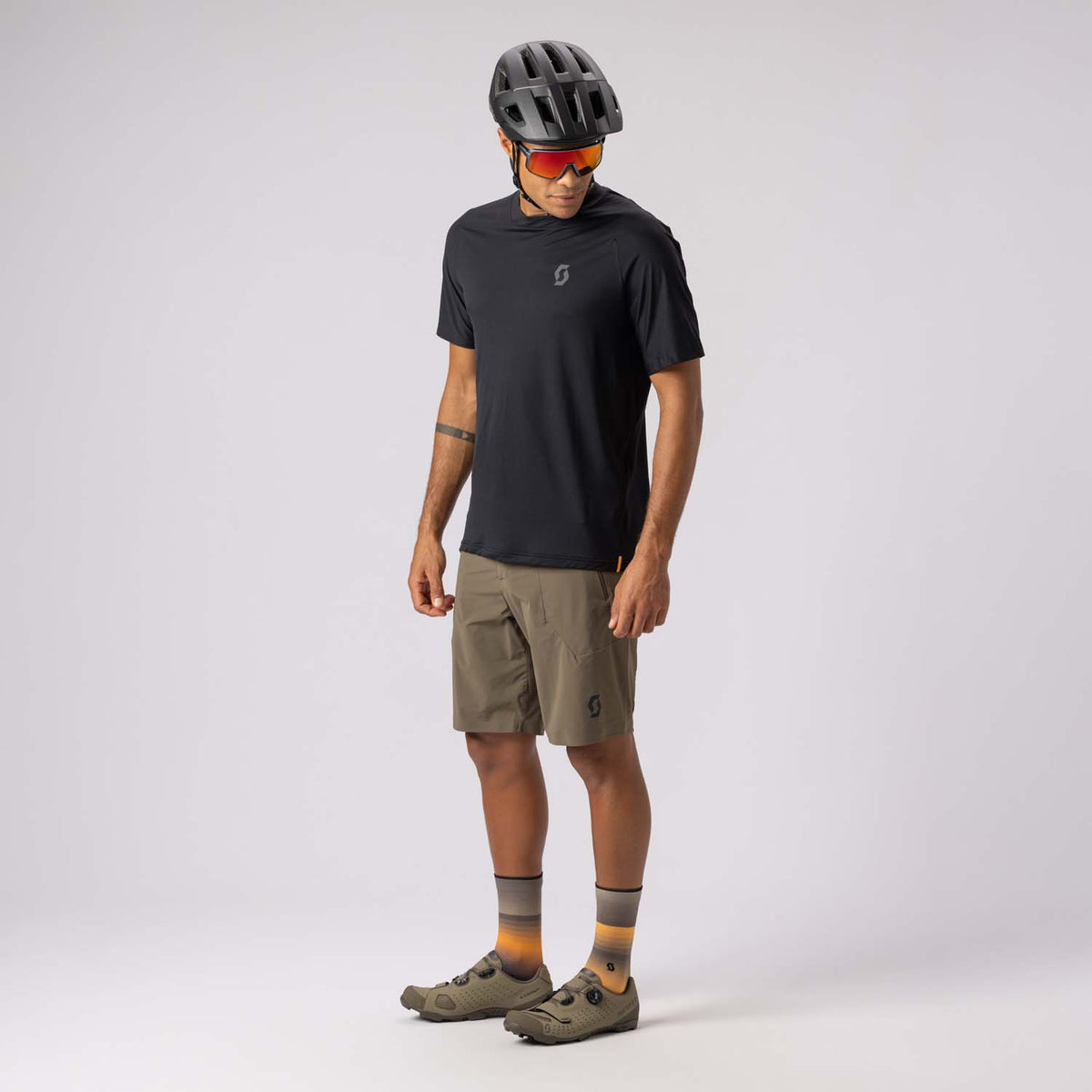 Pantalón Corto MTB Scott Vertic Pro SL Hombre Wood Grey #3