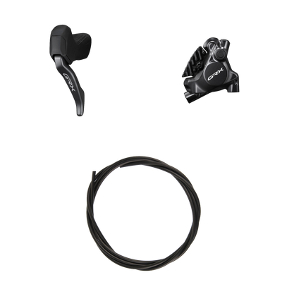 Kit Freno Disco Hidráulico Shimano GRX BR-RX820/BL-RX825 Delantero/Izquierdo Resina Aletas Adaptador 160mm Latiguillo 1000mm Negro #2