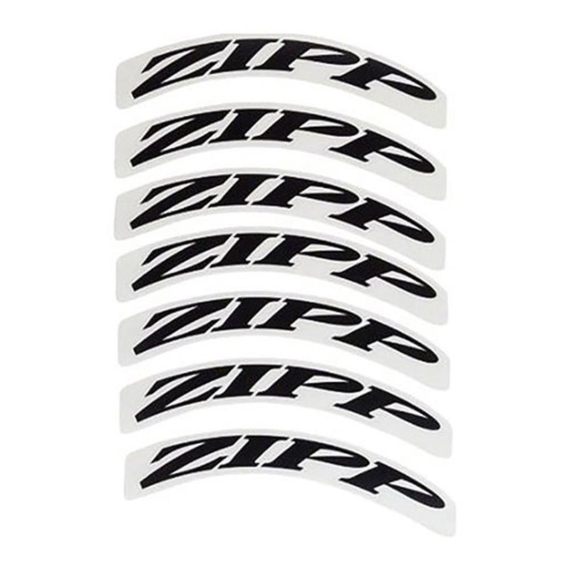 Kit Pegatinas Logo Zipp Rueda 808 Sin Bordes 1 Rueda/Disco Negro Mate