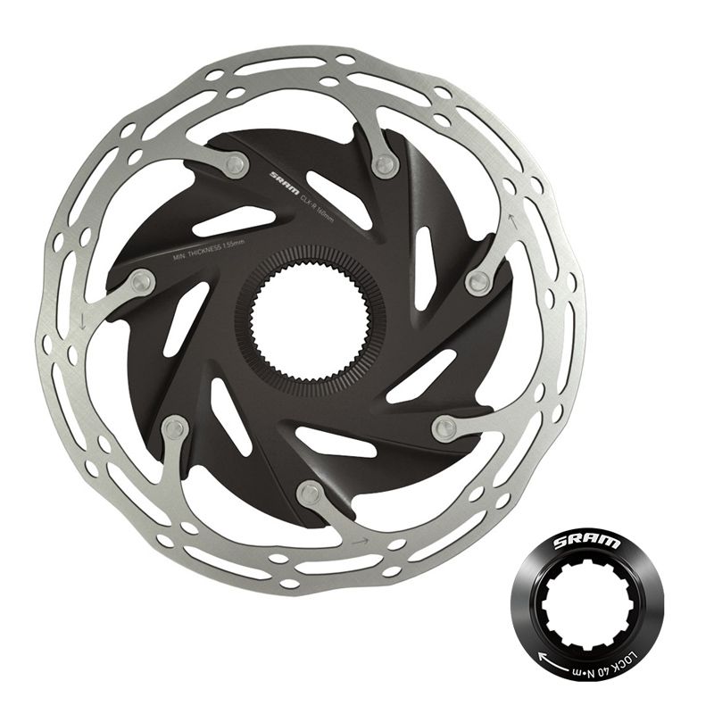 Disco Freno Sram Centerline X Road 2 Piezas Centerlock 140mm Negro/Plata